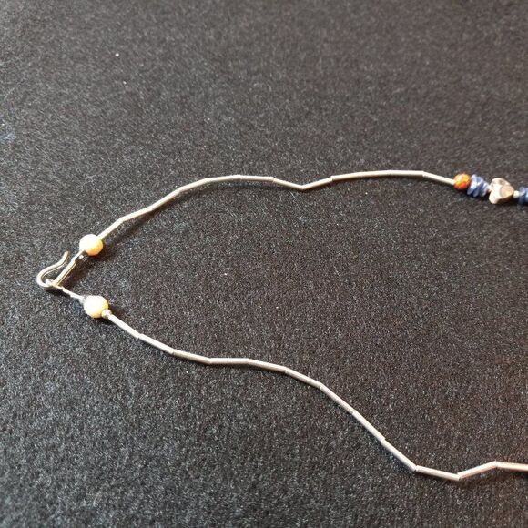 Southwest Three Native Dancer's Silver Tone Beaded necklace/earrings - Picture 6 of 6